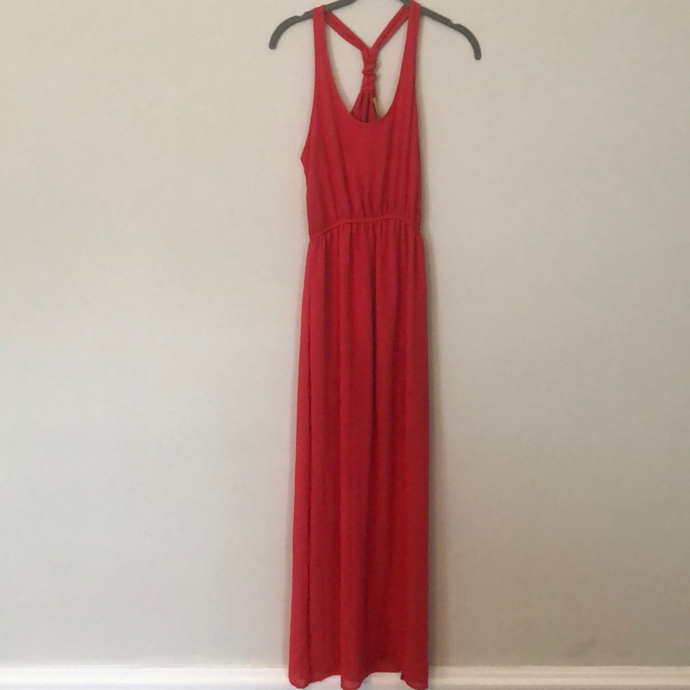 Red maxi dress